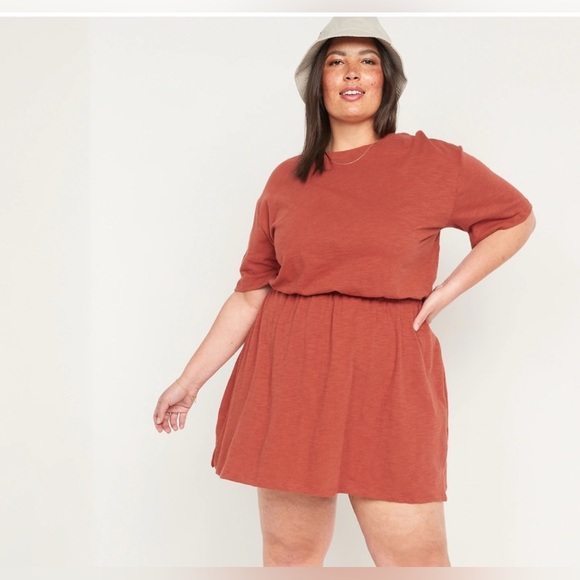 Old Navy Waist-Defined Slub-Knit Mini Dress for Women! Bathing Cover! XL - Picture 7 of 14